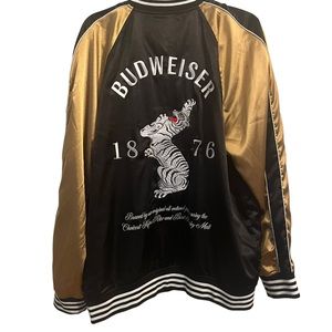 Budweiser Black and Gold Bomber Jacket XL